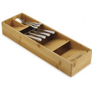 JOSEPH JOSEPH DRAWER STORE BAMBOO CUTLERY ORGANIZER