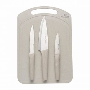 VINERS ORGANIC KNIFE & BOARD SET 4 PIEZAS